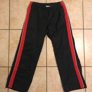 Vintage Nike Black/Red Windbreaker Sweatpants L